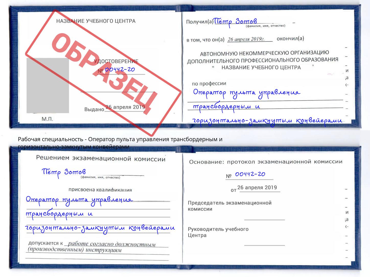 Оператор пульта управления трансбордерным и горизонтально-замкнутым конвейерами Сердобск