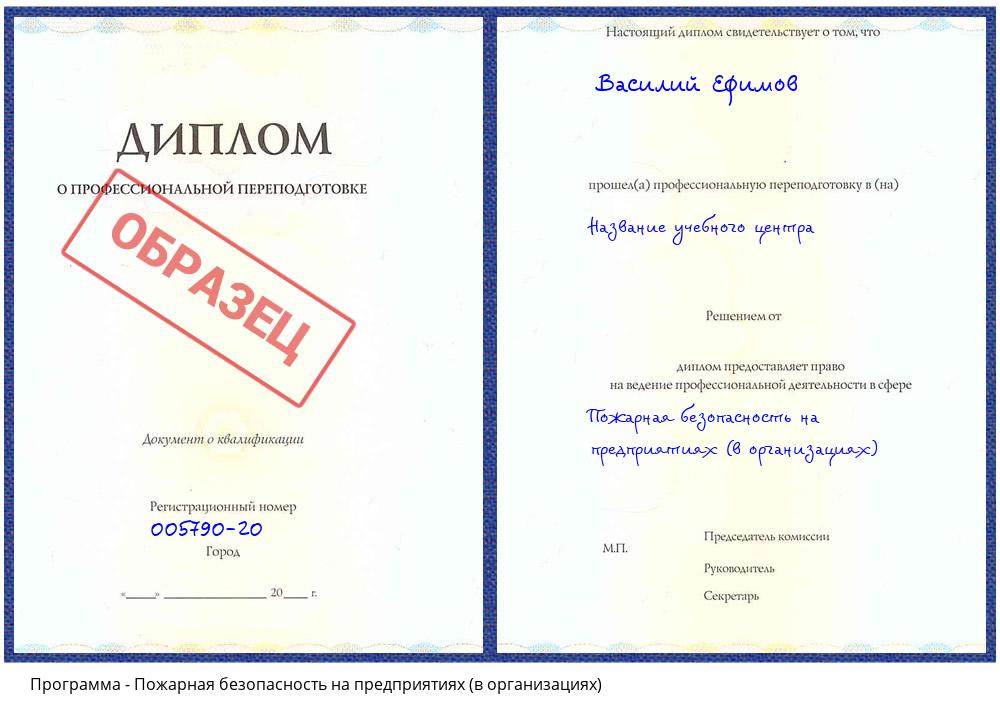 Пожарная безопасность на предприятиях (в организациях) Сердобск